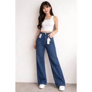 GoGo Rhinestone Studded Bootcut Jeans Women’s Size 1 Denim Bling Wide Leg